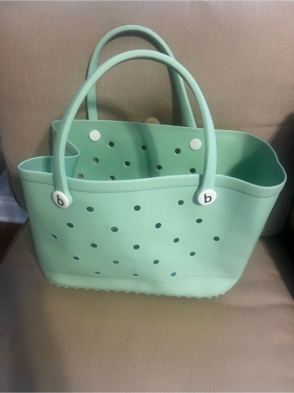 by O Bag Mint Green Perforated Tote
